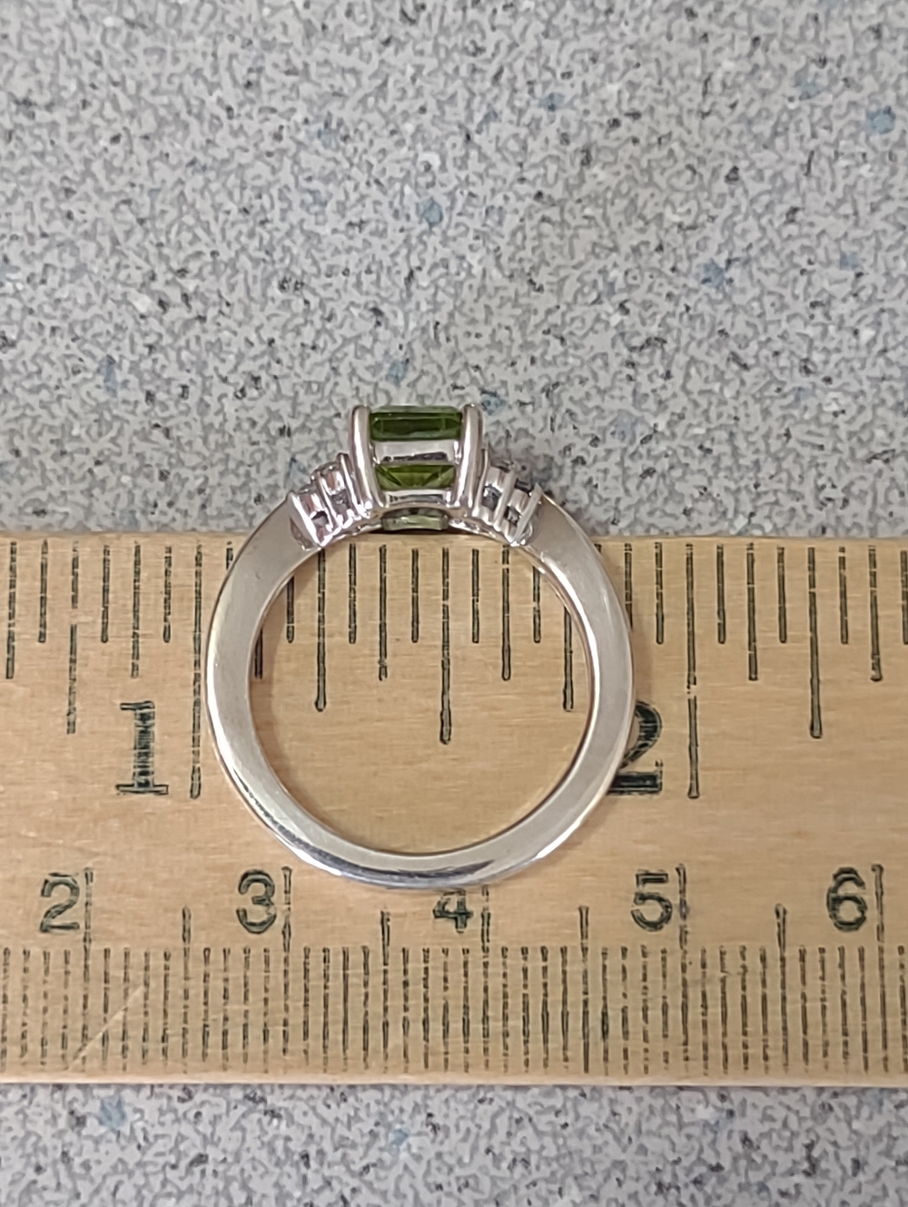 Firm Final Price!*Sterling Peridot Ring(7) - Picture 3 of 5